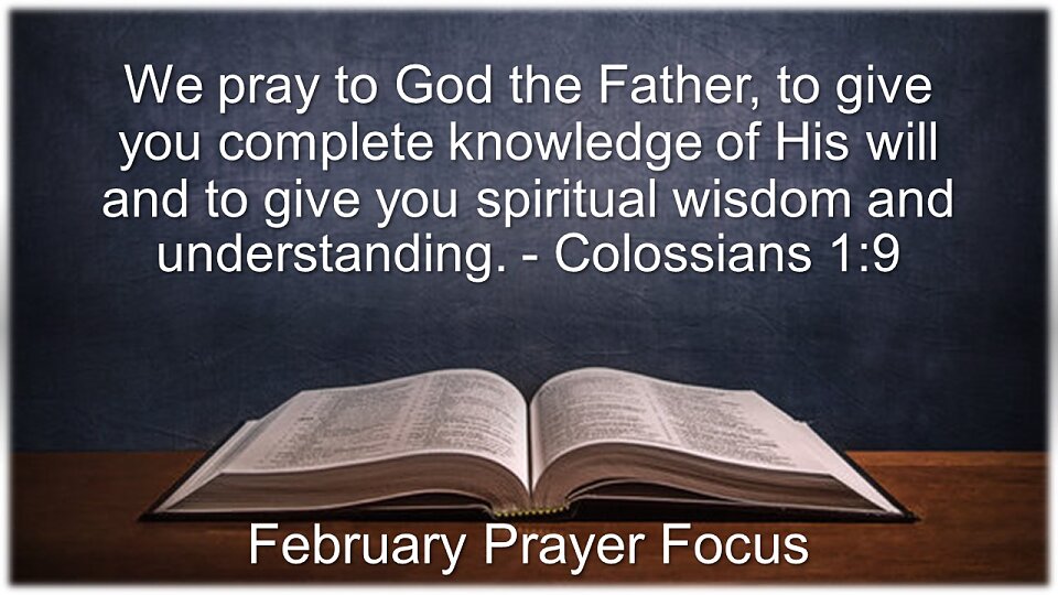 2025 prayer focus feb