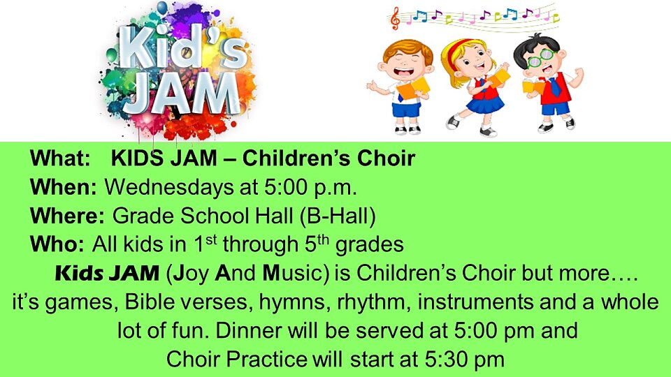 kids jam children s choir update 10 4 2024